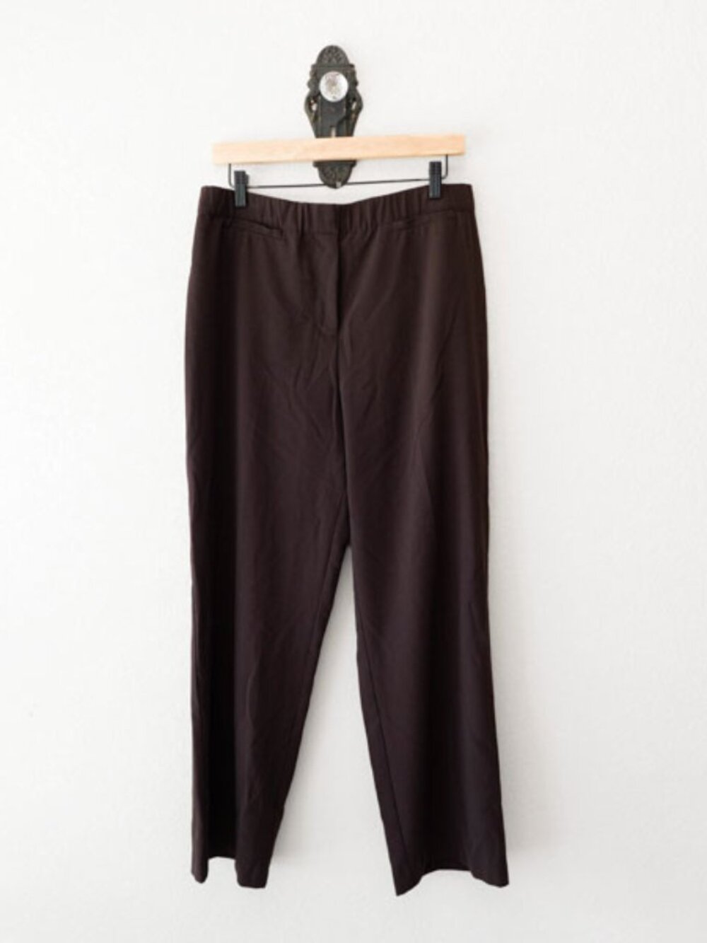 Soft Surroundings Wide Leg Pants 16P Brown Pull On Comfortable Lounge Travel